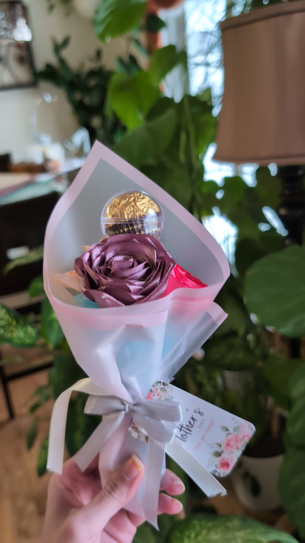 Nush mother's Day handmade ribbon flower bouquet