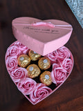 Nush Ferroro and flower gift box for mother's Day, party, valentines, Diwali, Eid.