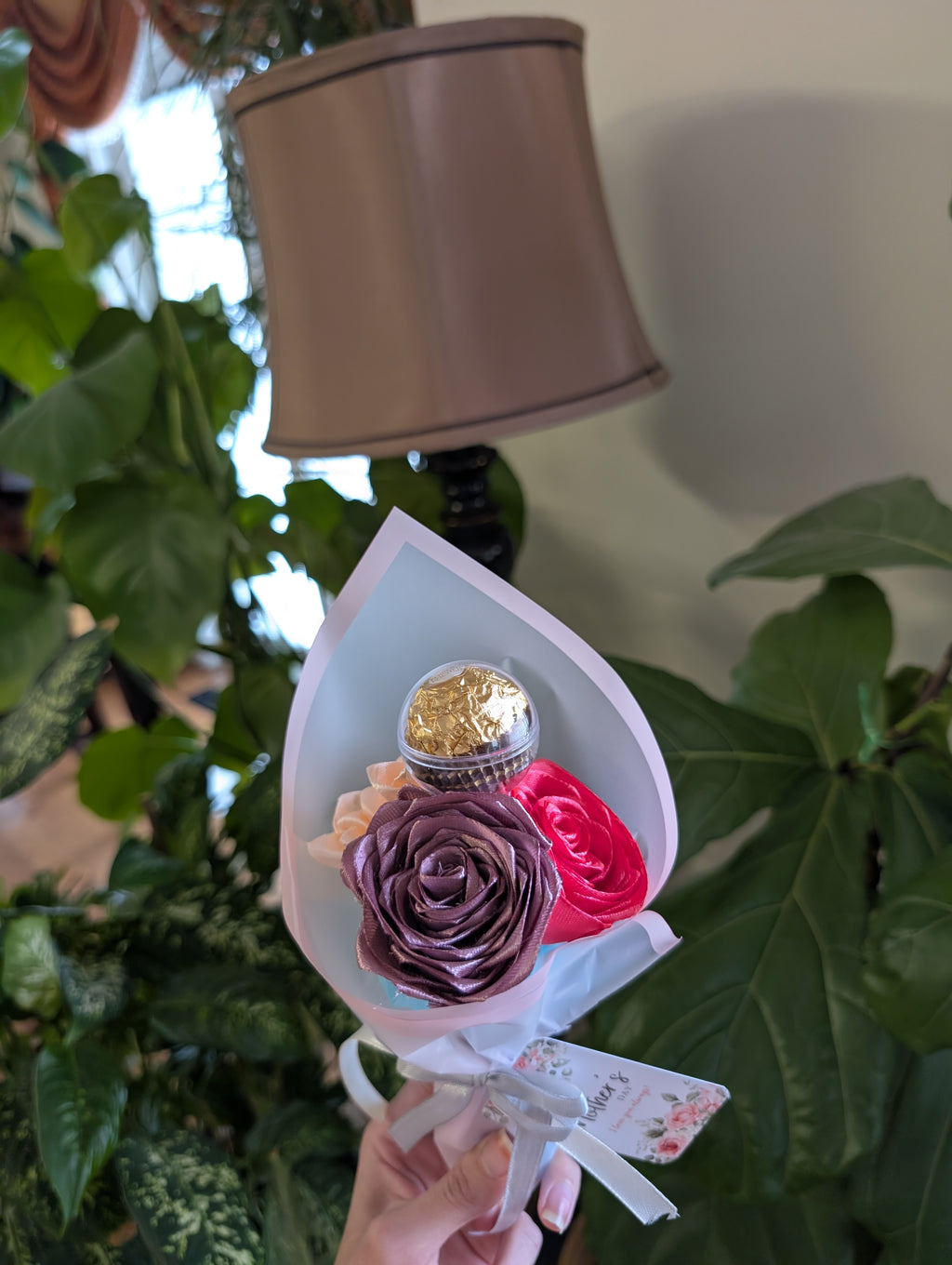 Nush mother's Day handmade ribbon flower bouquet