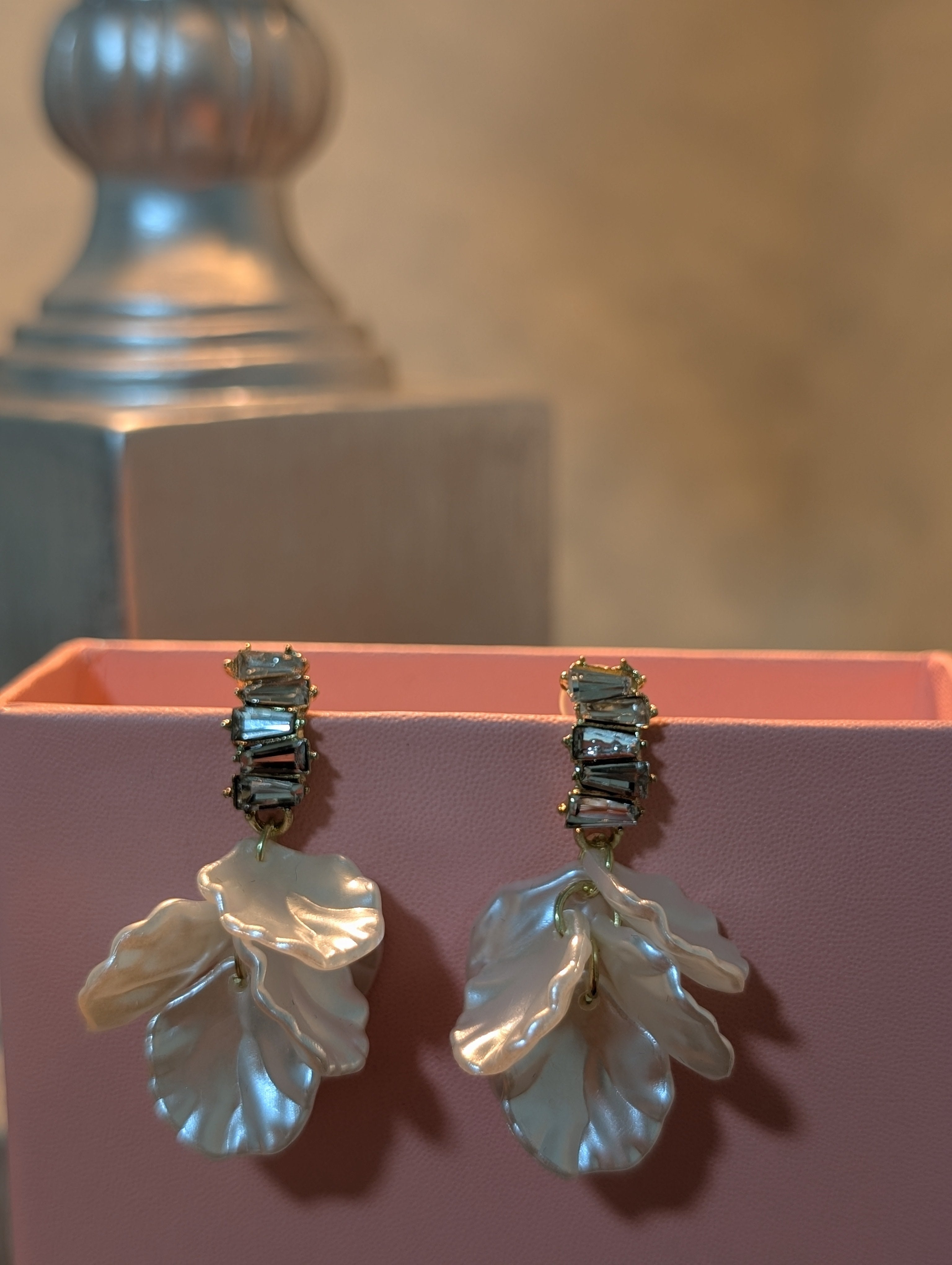 Nush Laura Crystal Pearl earrings