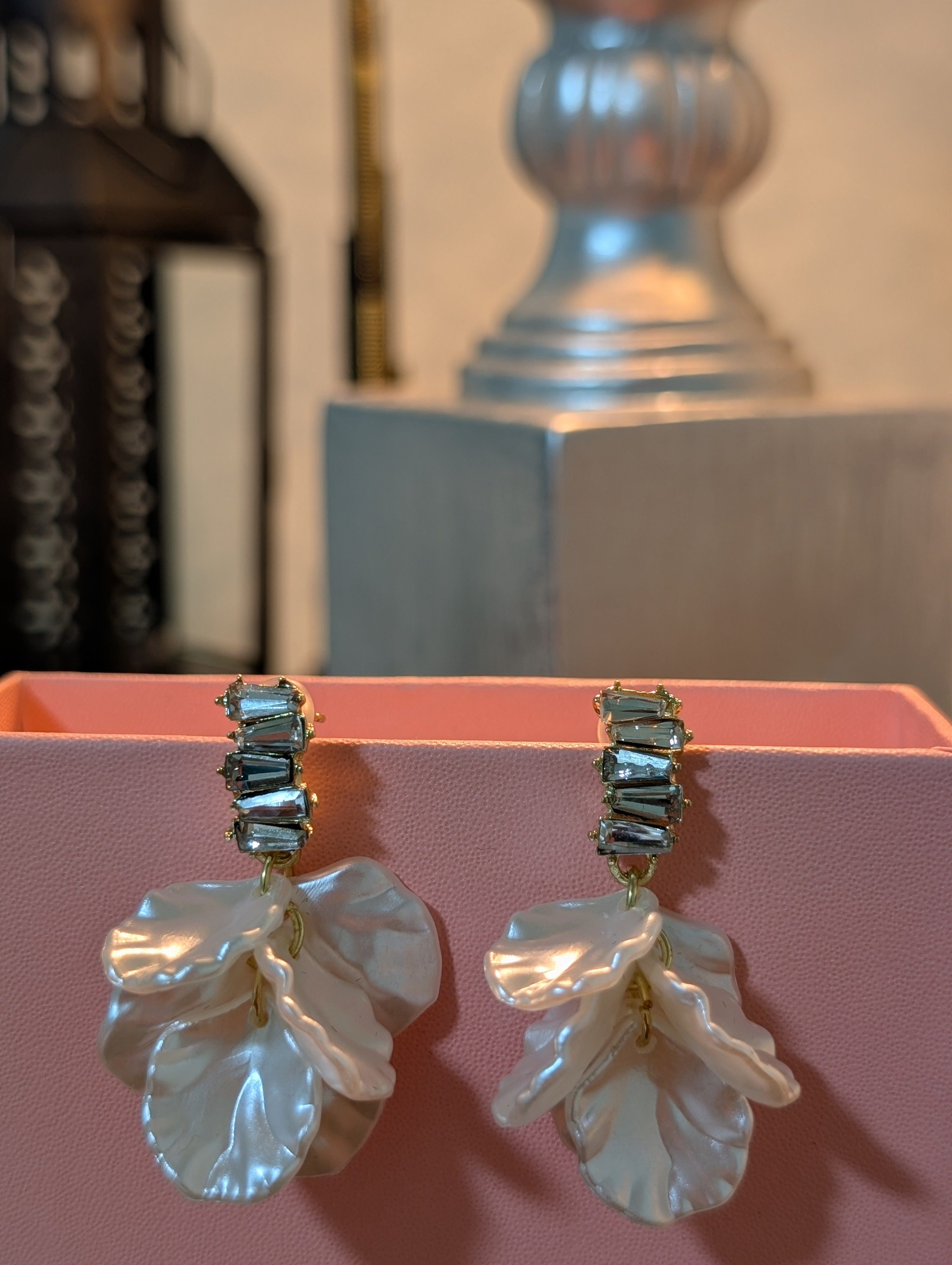 Nush Laura Crystal Pearl earrings