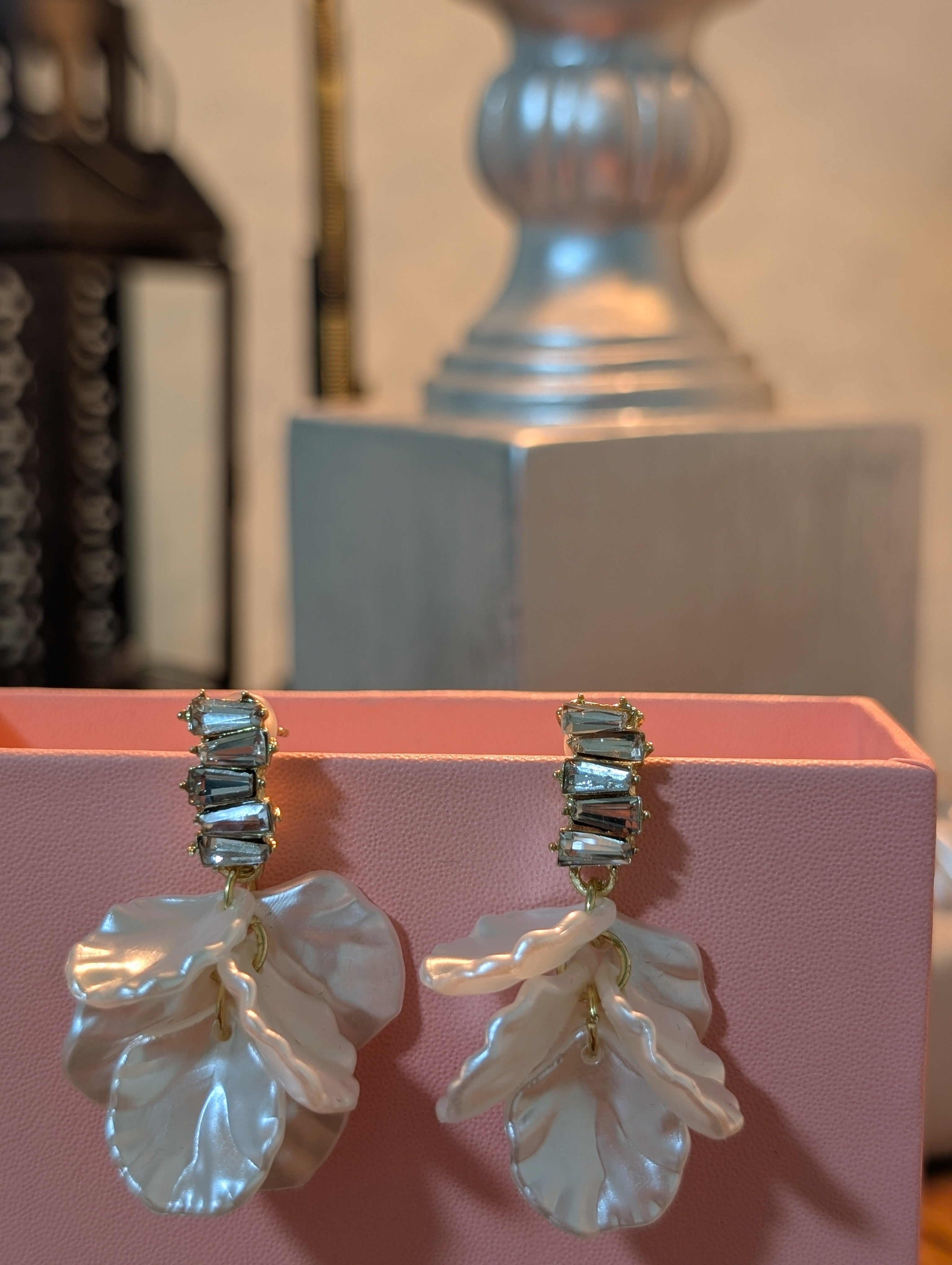 Nush Laura Crystal Pearl earrings